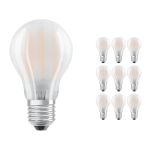 Multipack 10x Ledvance  Classic LED E27 Pear Filament Frosted 7.5W 1055lm - 827 Extra Warm White | Replaces 75W