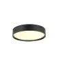 SLV Decona Wall and Ceiling Light Aluminium Black Round 18W 1450lm - 930 Warm White | IP44 - Best Colour Rendering - Dimmable 