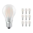Multipack 10x Ledvance  Classic LED E27 Pear Filament Frosted 7.5W 1055lm - 827 Extra Warm White | Replaces 75W