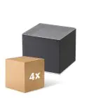 Multipack 4x D'Lite Wall Light Elingen Solar Black Up & Down - 830 Warm White | IP54