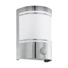 Eglo Wall Light Cerno Stainless Steel | IP44 - Suitable for 1x E27 - Motion Sensor
